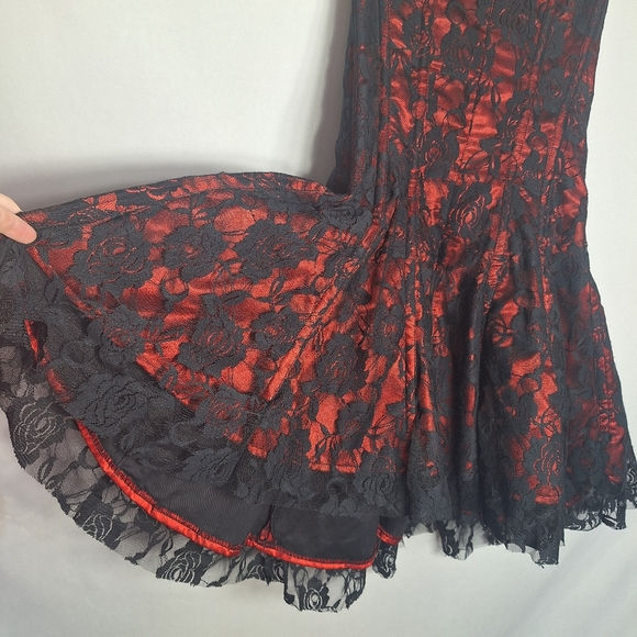 Daisy Corsets Womens Lavish Lace Corset Dress Red & Black Lace Small - Picture 4 of 7